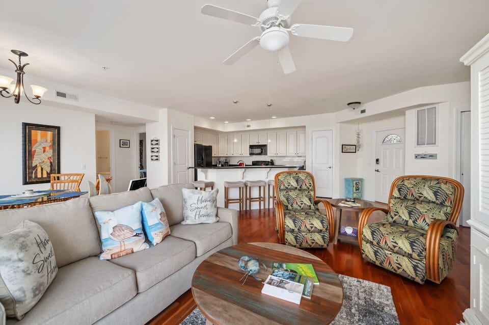 Kick back and relax in the Living Area with Free WIFi and Flat Screen Streaming TV.