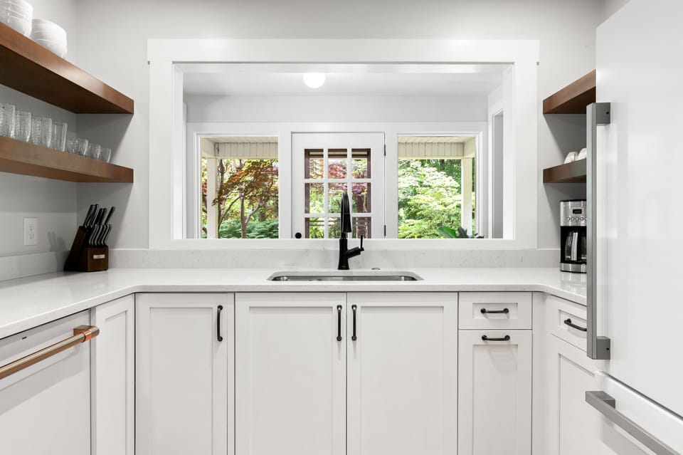 Kitchen Sink w/ views outside