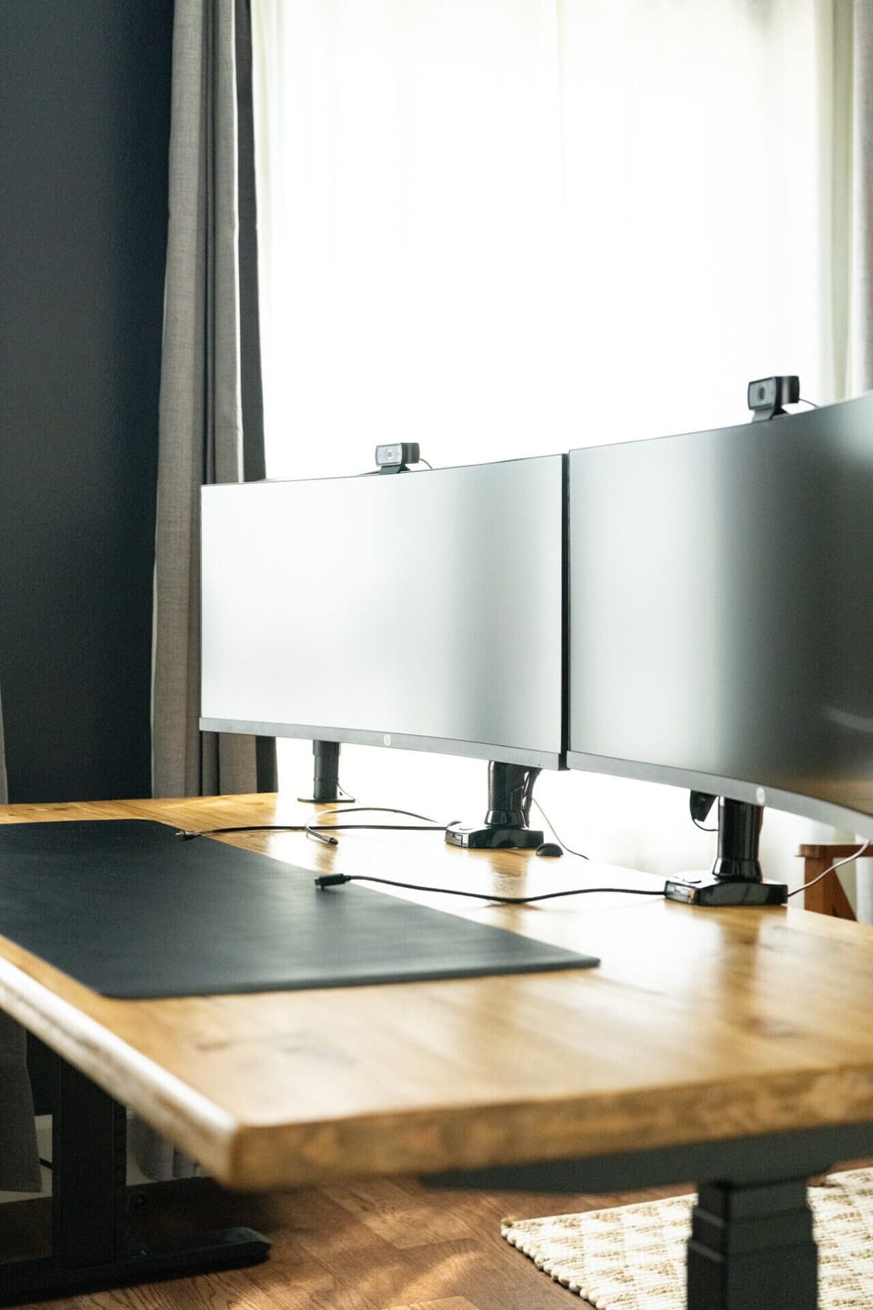 A dedicated office with a door goes a long way during a longer stay.
