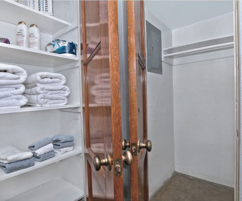 Towels, Hair Dryer, Clothing Steamer