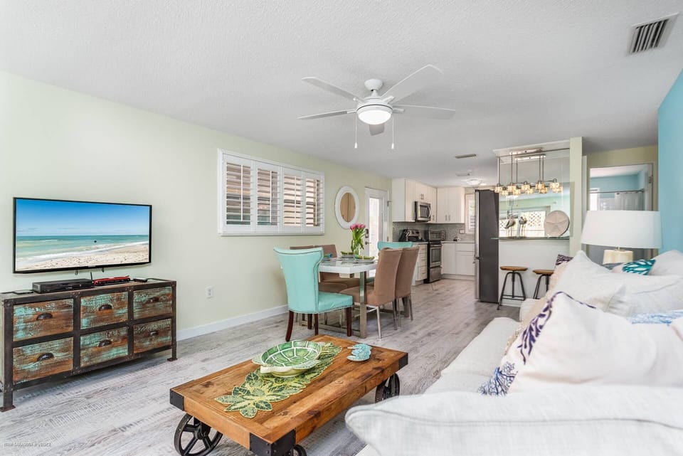 Adorable cottage with modern furnishings.  Sofa is a queen sleeper
