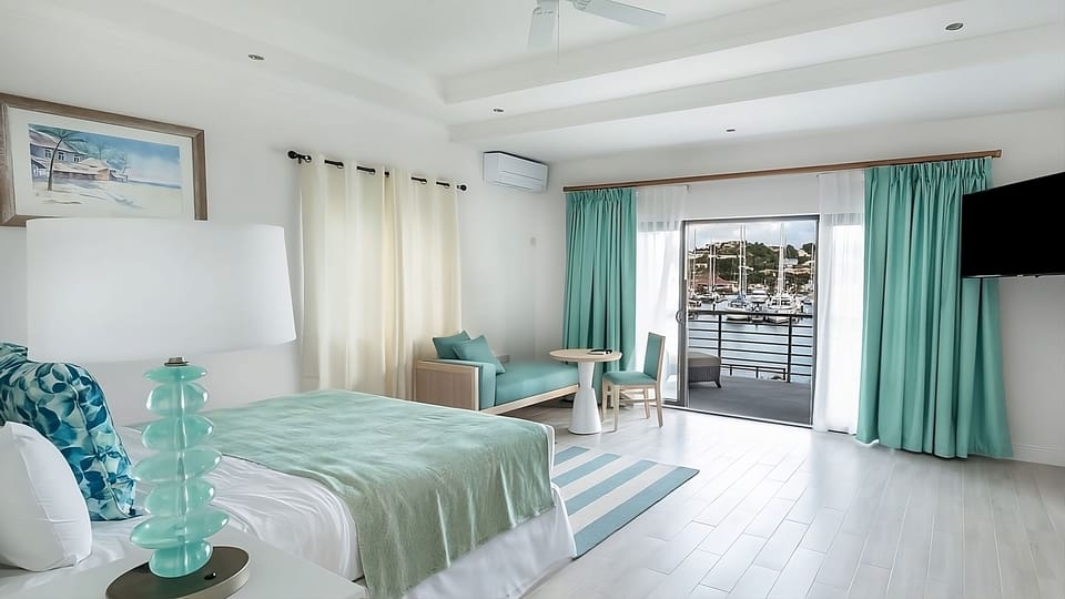 Wake up to soothing marina views from your private balcony.