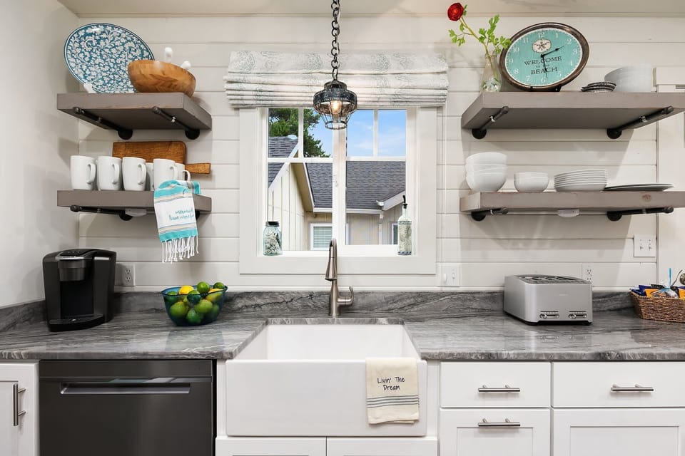 Plenty of dishware is provided as well as all the small appliances and cookware you could ever need.