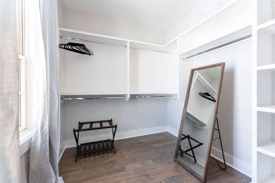 Enjoy plenty of closet space for all your belongings.