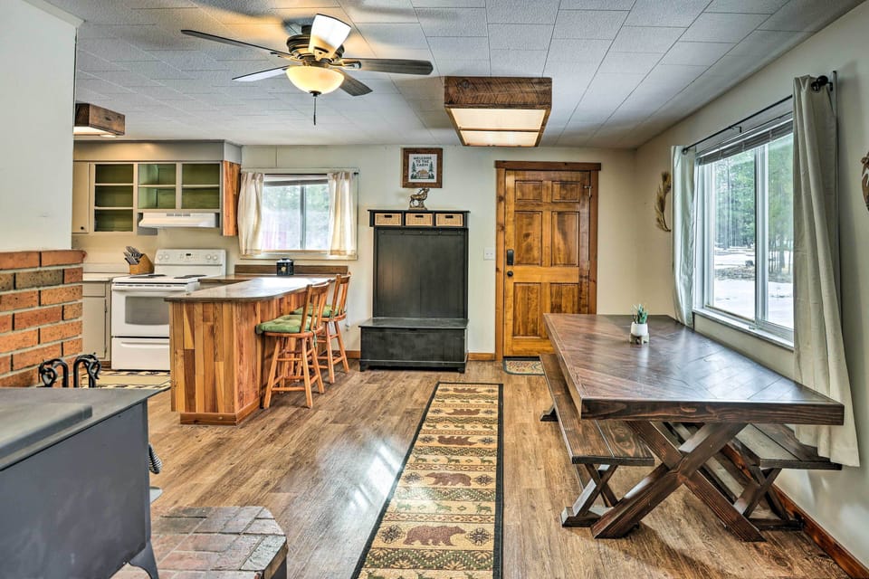Dining Area | Wood-Burning Stove | Well-Equipped Kitchen