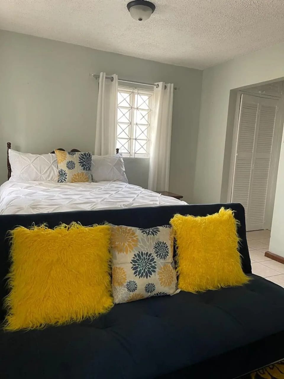 Bedroom section of the studio.