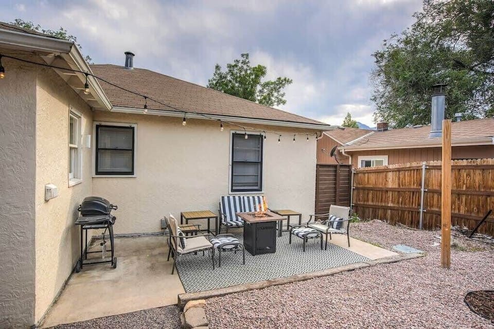 Escape to our shared backyard haven, where a crackling fire pit, sizzling BBQ grill, and an array of ample chairs set the scene for unforgettable moments. Whether you're roasting marshmallows or enjoying a barbecue feast, this outdoor retreat is designed for your utmost enjoyment.