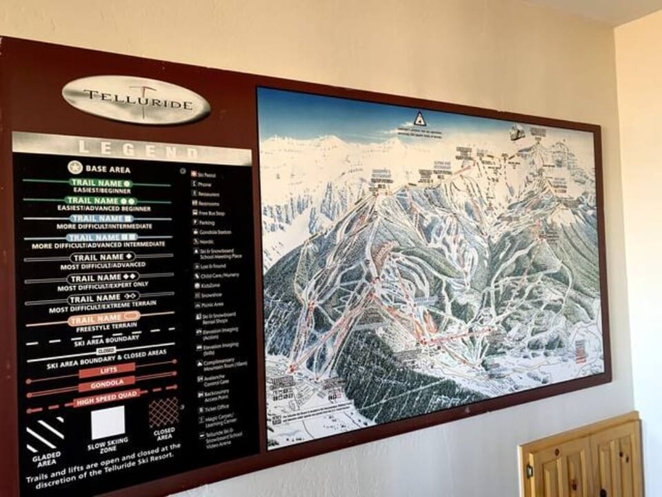 Large map of ski area 