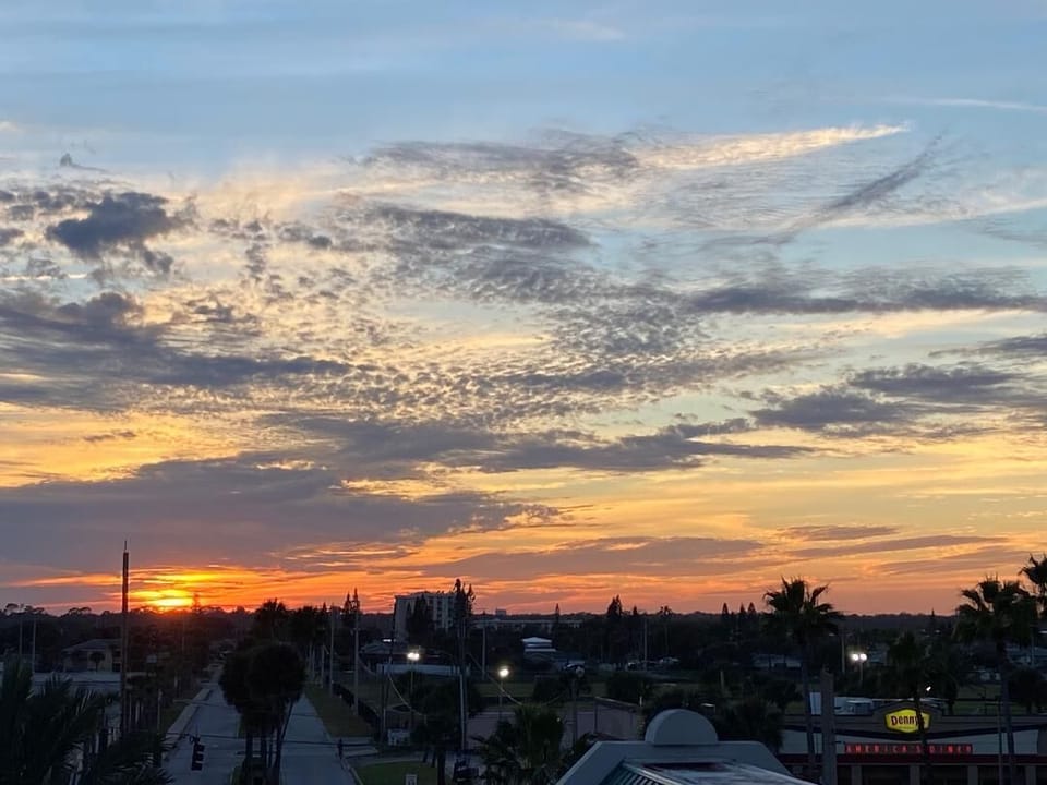 Sunset colors over the river