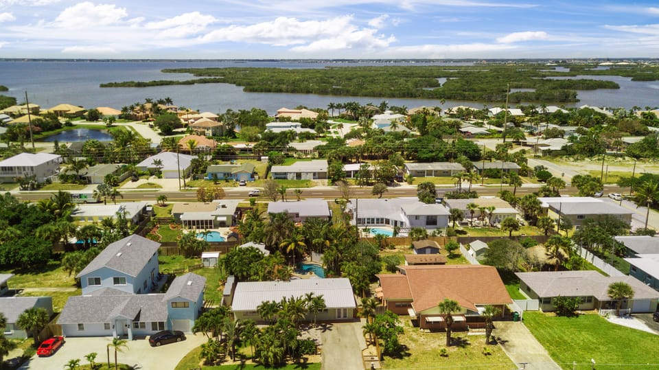 View of the Banana River to the west - amazing setting for boat tours & kayaking
