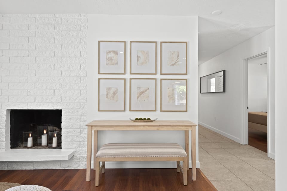 Artwork and furnishings uniquely curated for our Relaxing Island Escape