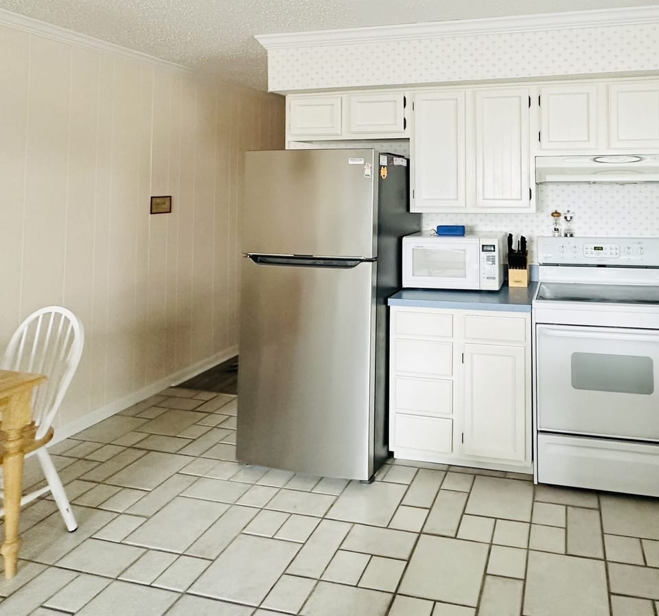 Kitchen with new refrigerator