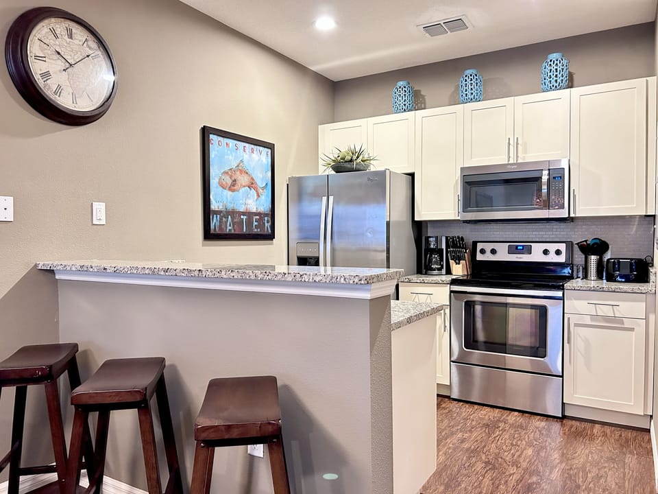 Fully equipped kitchen for culinary adventures.