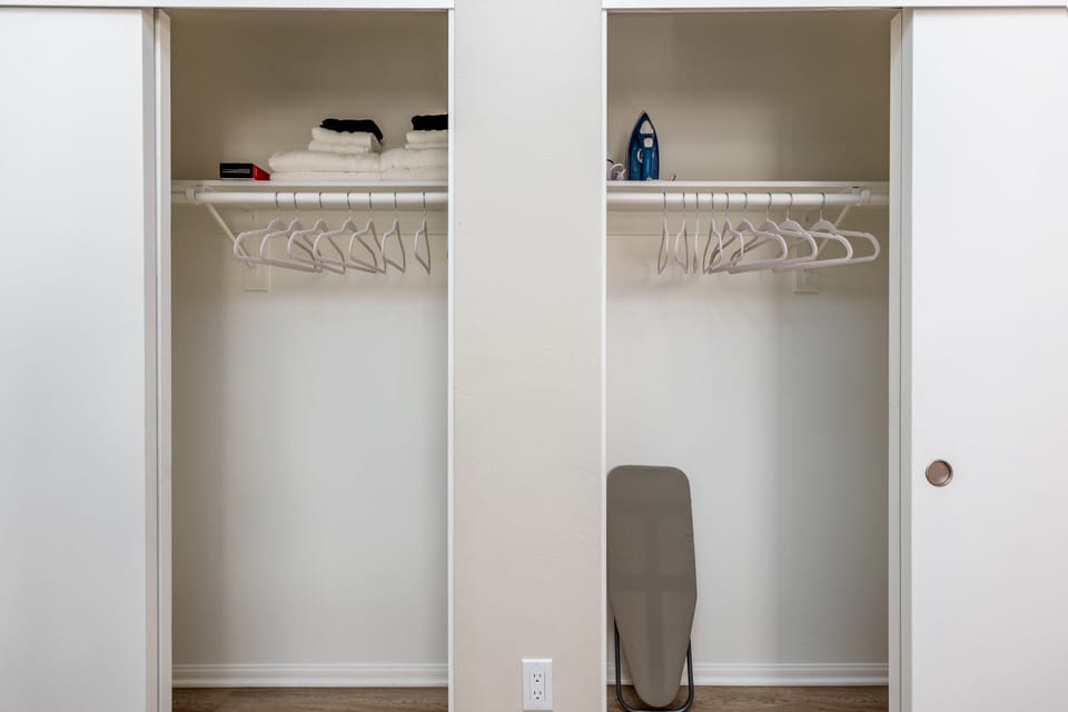 Convenient and spacious closet for your things.