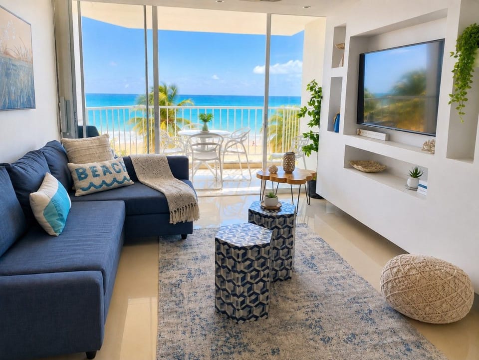 An inviting space that easily transforms into additional sleeping accommodations for a comfortable stay.