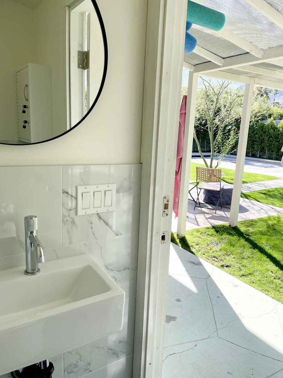 Outside bathroom