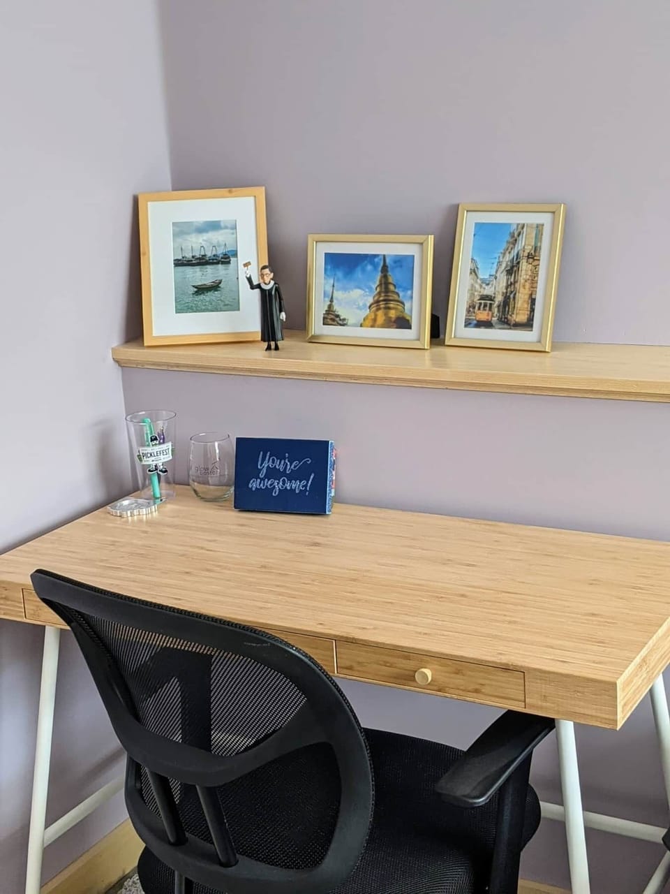 Work space in second bedroom