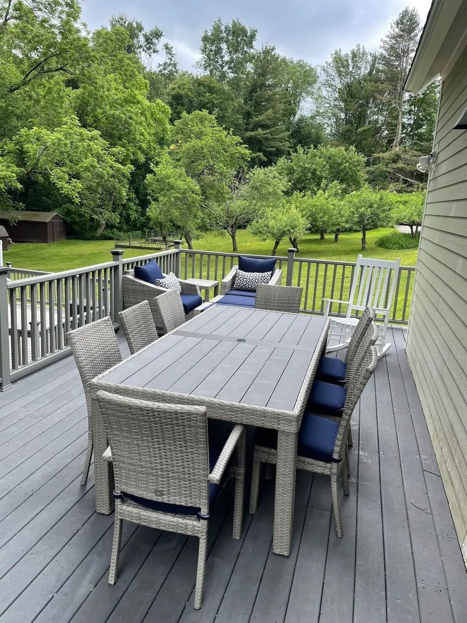 Patio overlooking property surrounded by nature. Enjoy your morning coffee here.