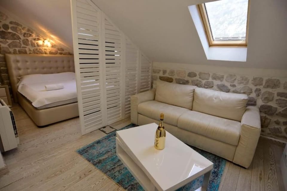 Bedroom No 3 With roof windows and living room area 