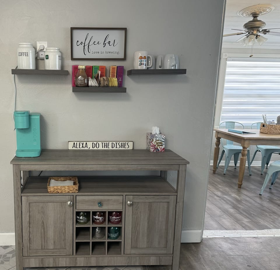 Coffee bar. Coffee/ tea and hot chocolate