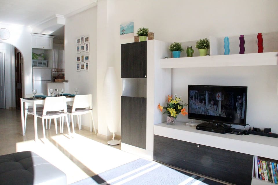 Entertainment centre and dining area