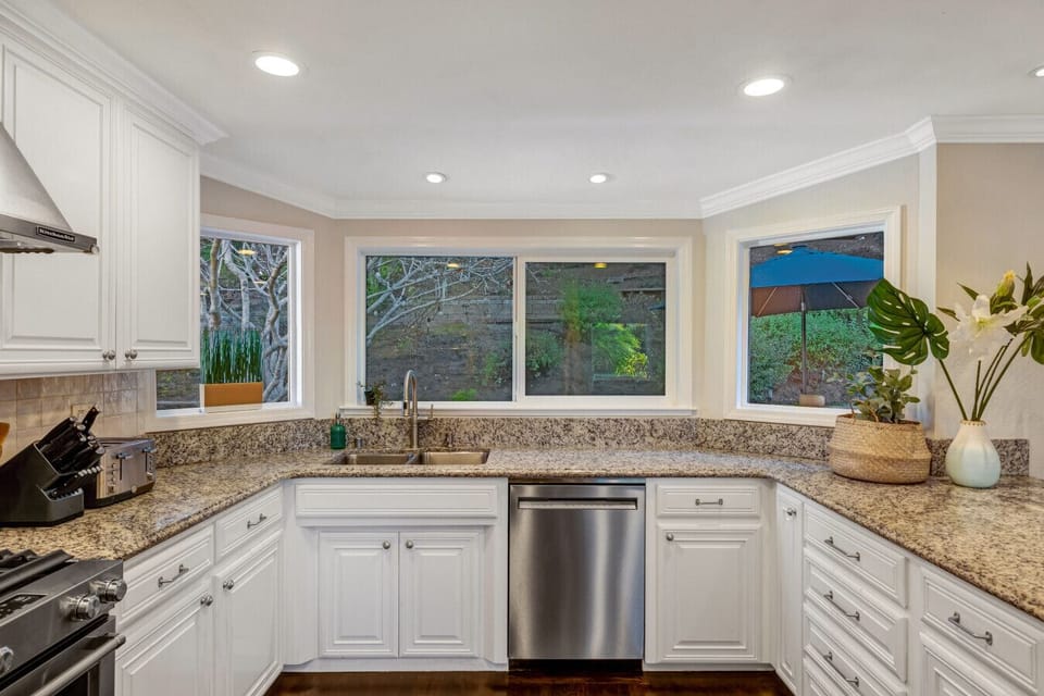 ​​Stocked kitchen for preparing family meals. New range oven (2025), new dishwasher (2025), new refrigerator/freezer (2023).