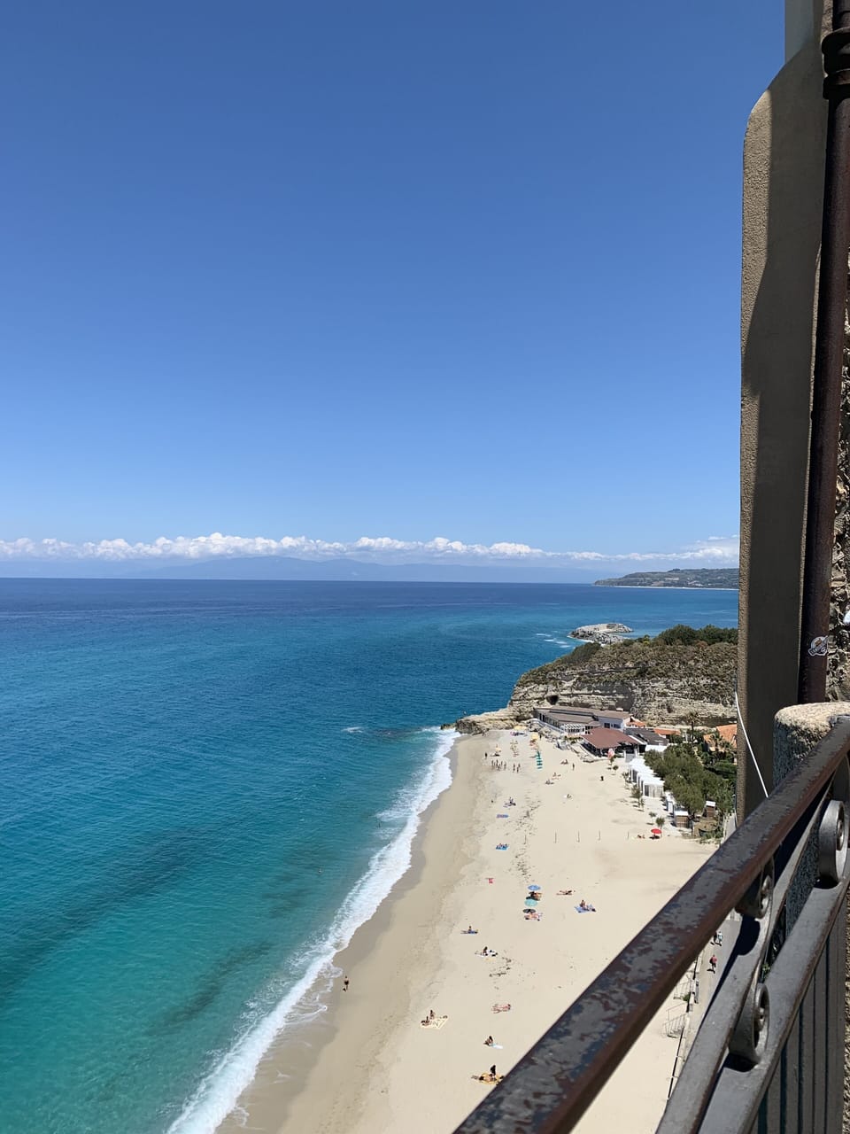 Tropea Beach from old town view point.