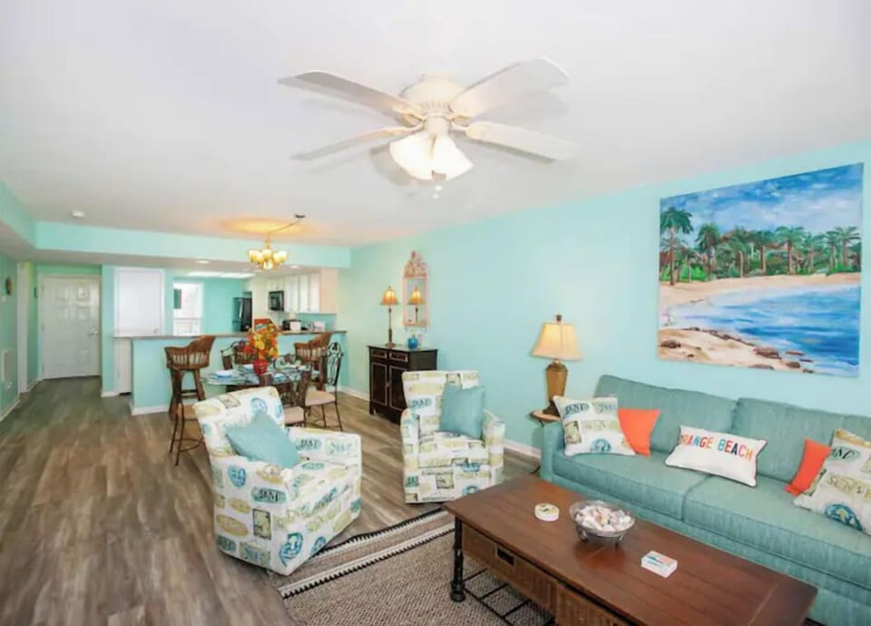 Living area with Queen sleeper sofa