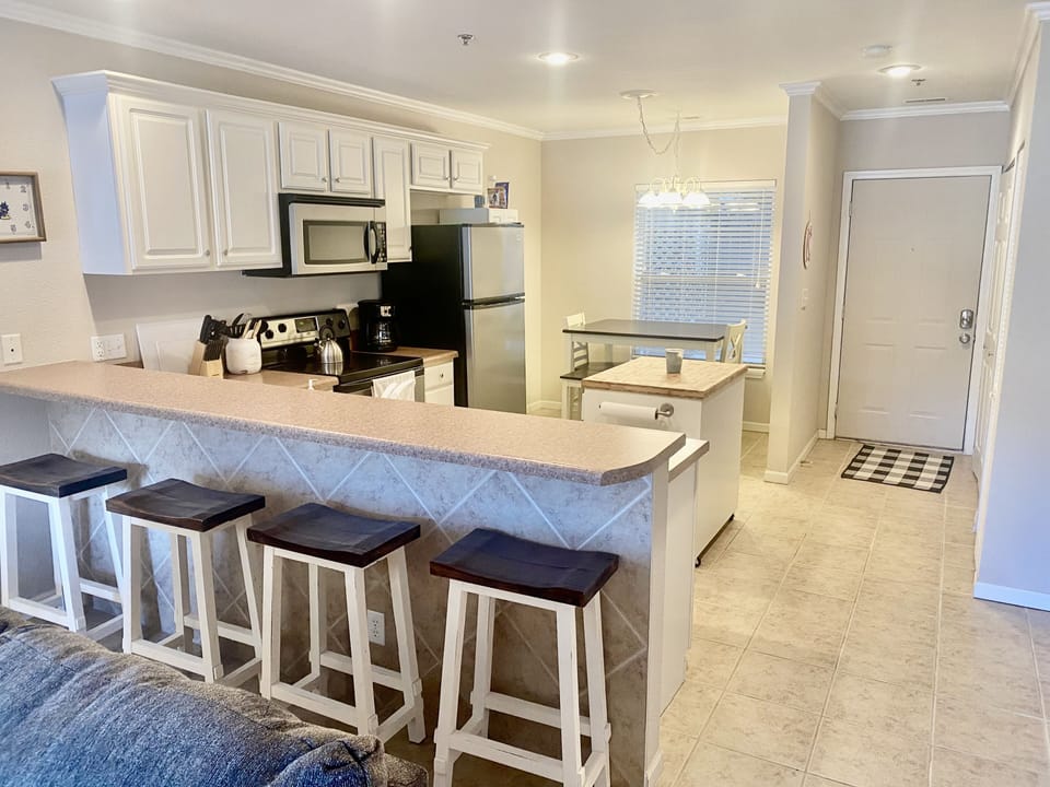 Kitchen with seating for 8