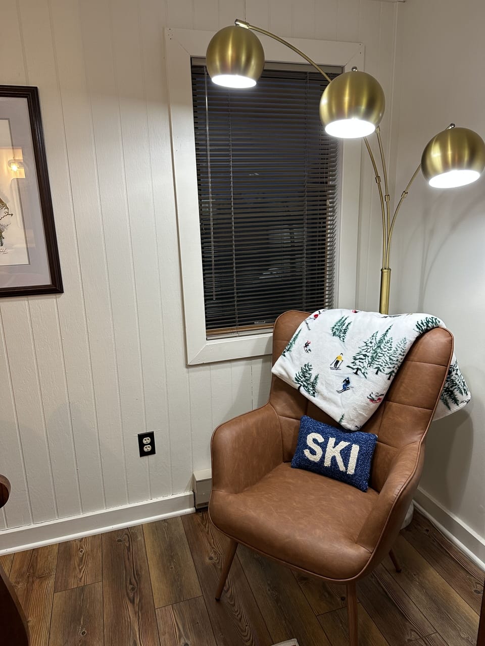 Master bedroom has all new plush linens.  King bed, sitting area and vanity.