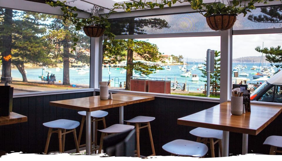 Restaurant in Manly over looking the Sydney Harbour.