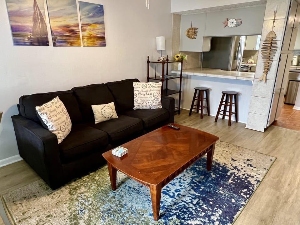 Relax in the spacious living room with seating for everyone