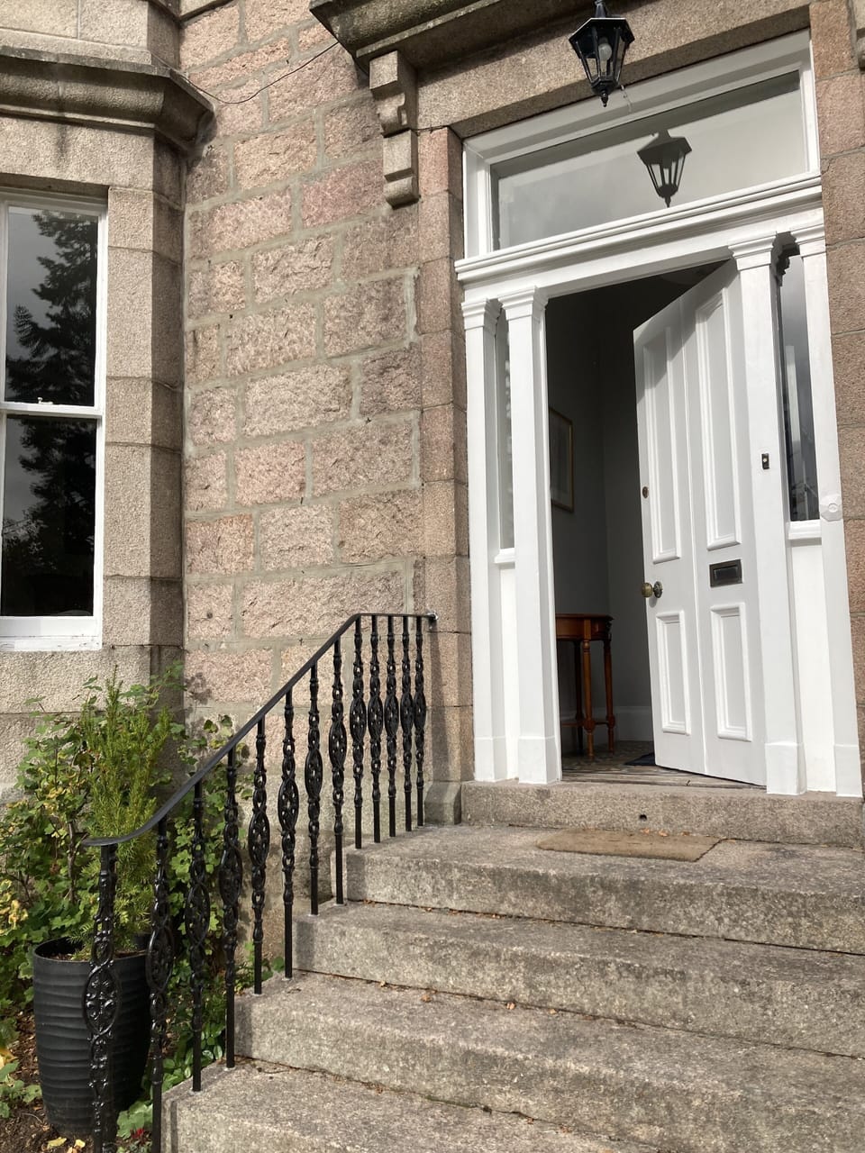 Welcome to Glenbardie - the seven steps up to the front door of the house