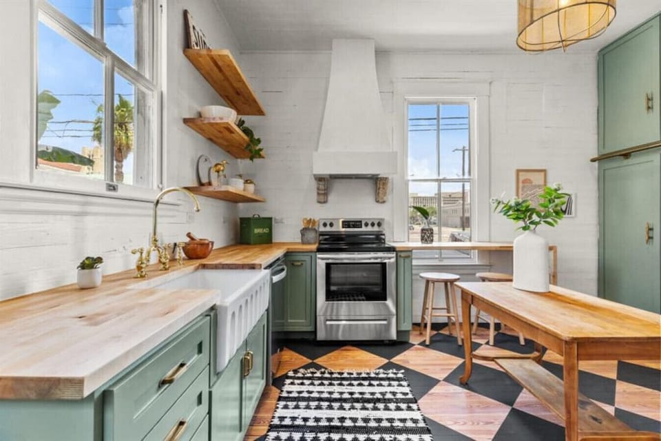 Whip up delicious meals in this charming kitchen