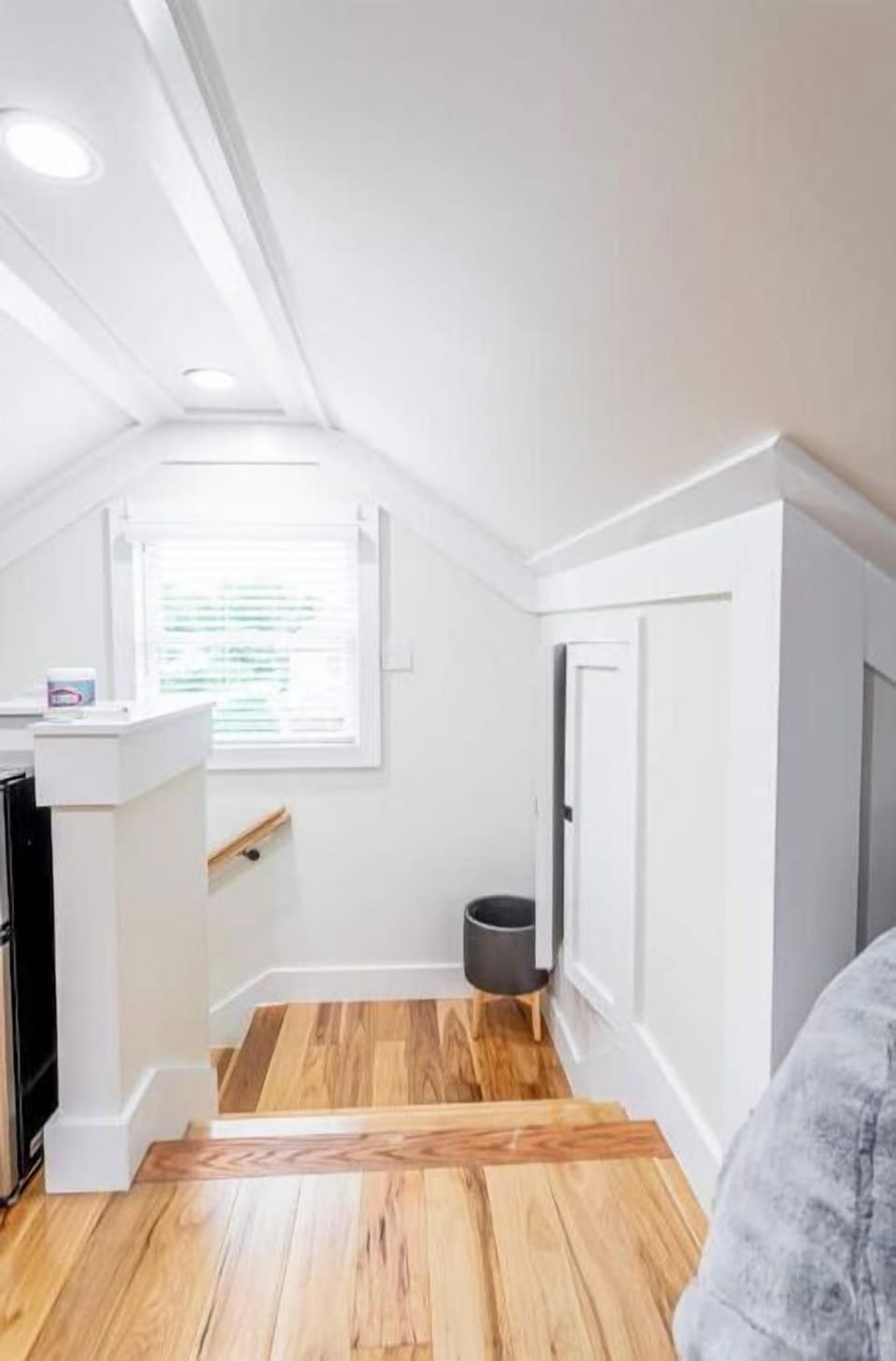 The loft space is filled with natural light