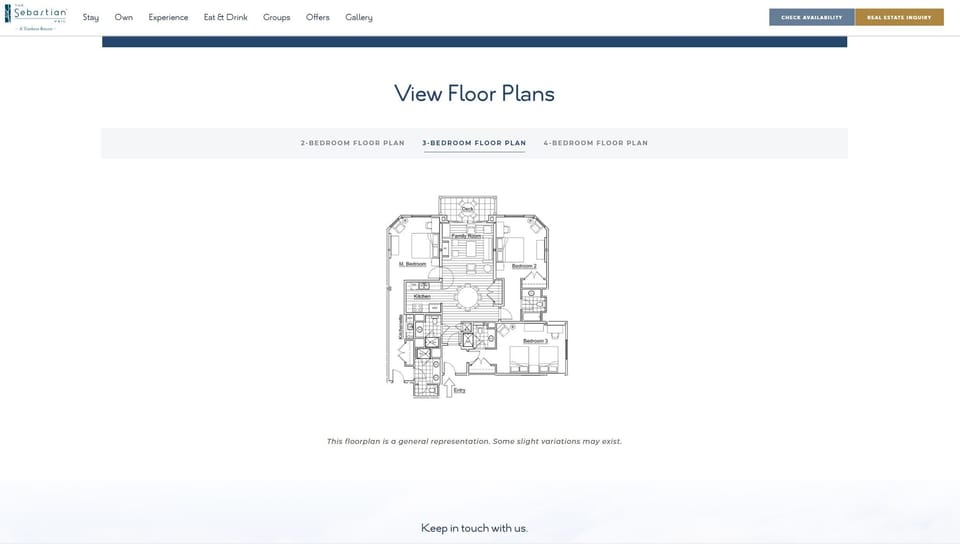 General Three Bedroom Unit Layout
