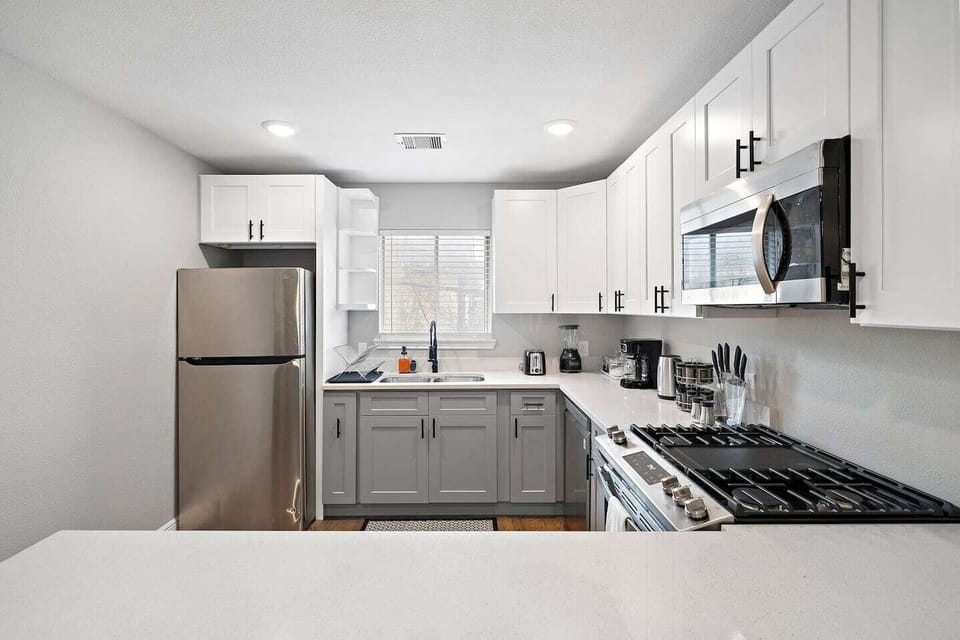 Stainless steel appliances.