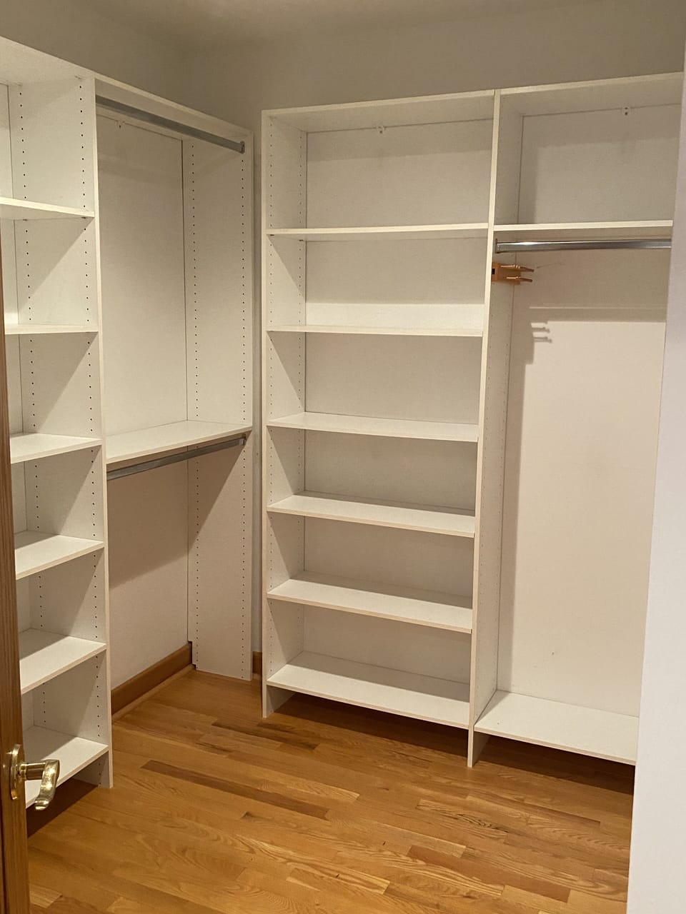 The HERS walk in closet!  We have HUNDREDS of hangers, you can leave yours home.