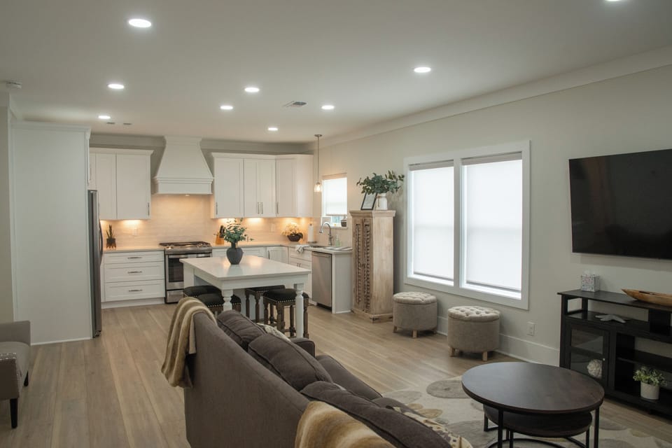 Living Room into Kitchen