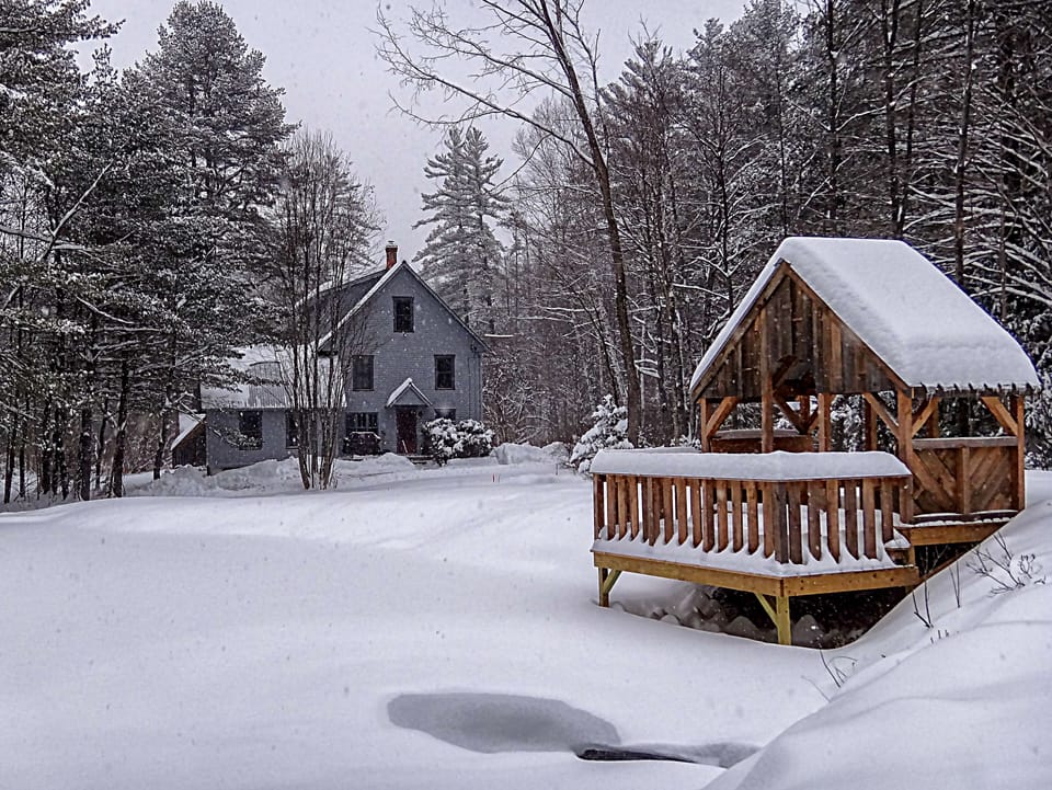 Pond and Gazebo winter
