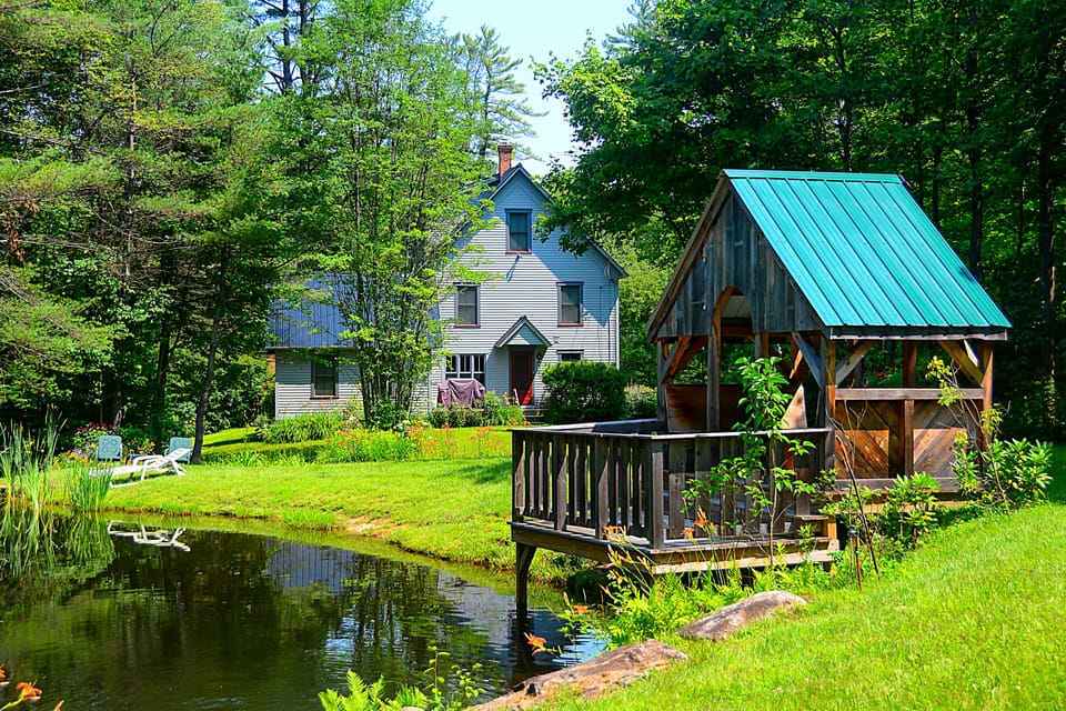 Pond and Gazebo summer