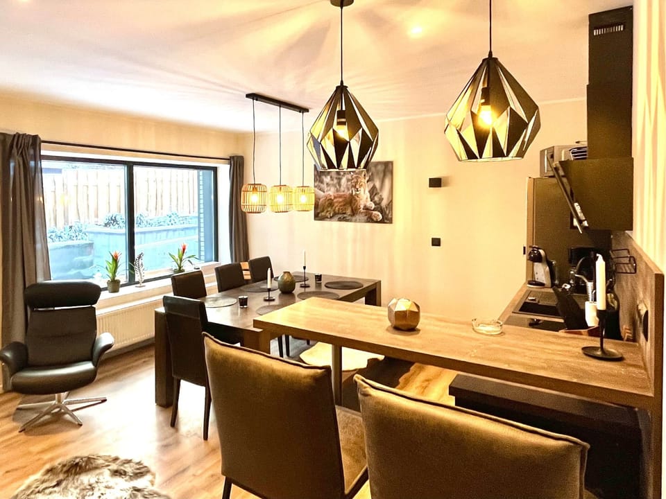 Living room with a bar