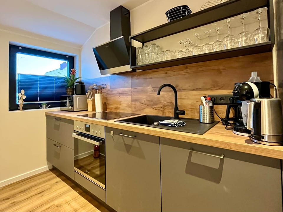 Modern in kitchen in the living room