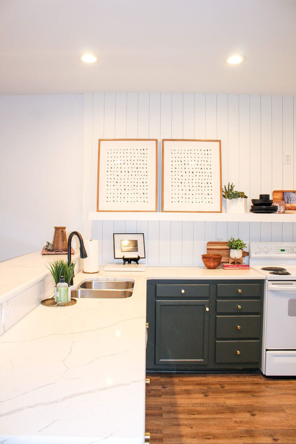 Renovated Kitchen with quartz countertops