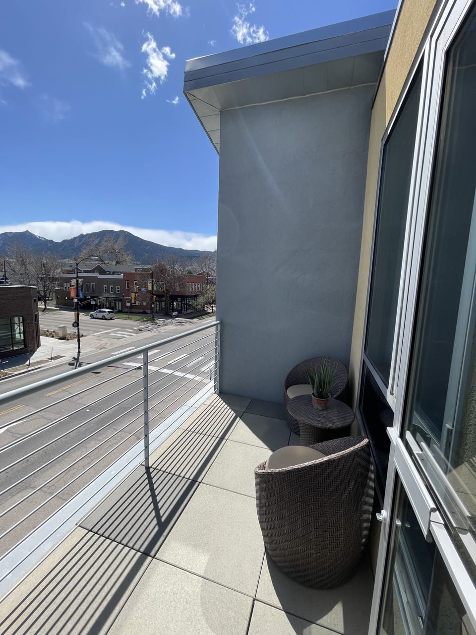 Balcony looking onto Pearl St
