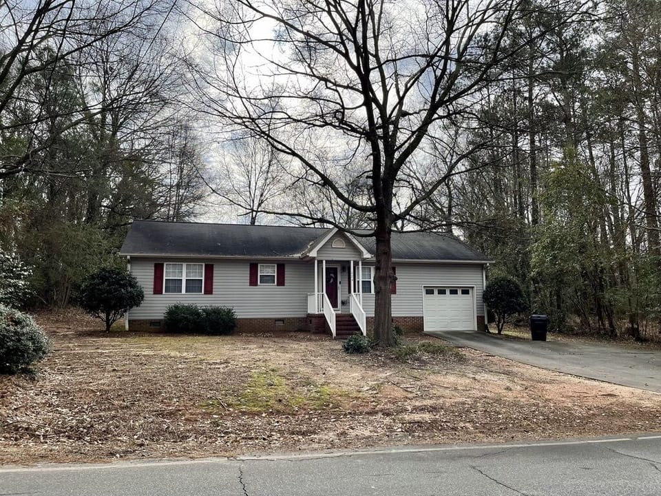 Front of the property, Road is not busy and connects to Clemson Blvd