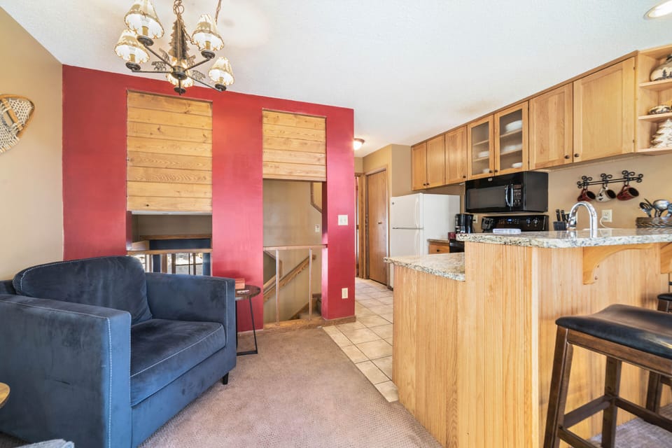 Warm and comfortable living space, with an open floor plan