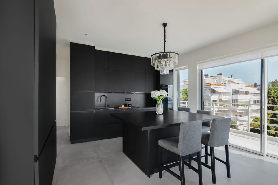 Kitchen area and counter