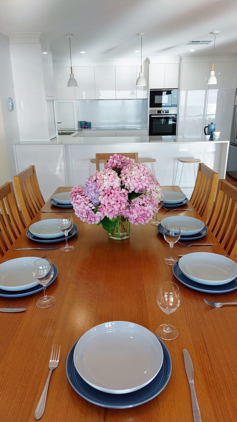 Upstairs kitchen and dining