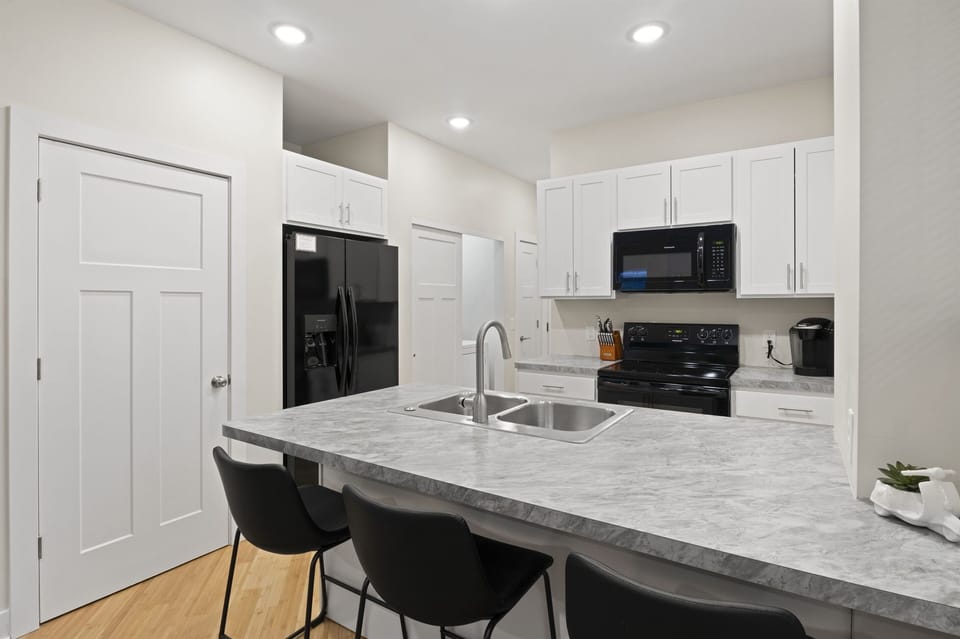 Our kitchen is designed with both form and function in mind - you'll love the stylish decor and ample counter space.